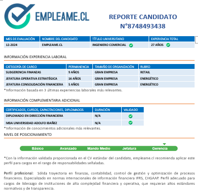 Reportes de empleabilidad de empleame.cl